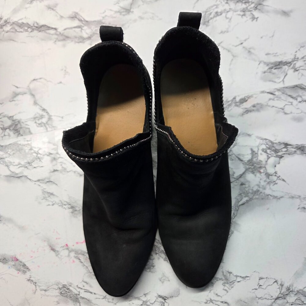 Crown Vintage WOODY Leather Split Sides Ankle Studded Black Booties Size 10M - Picture 5 of 7